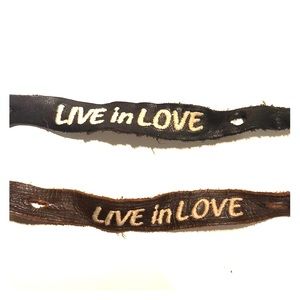 Lucky brand live in love bracelets